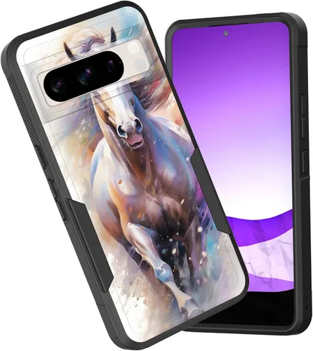 Miniatura 118 de Funda para Pixel 6A, funda híbrida de doble capa resistente a prueba de golpes de policarbonato duro de silicona suave TPU para Google Pixel 6A