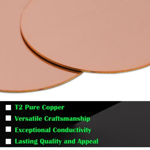 Miniatura 4 de Placa Redonda de Cobre, 1-3/16" Diámetro 12Ga 2mm Grosor Hoja de Cobre Metálica para Artesanías, DIY, Joyería, Eléctrica, Reparación, Industrial