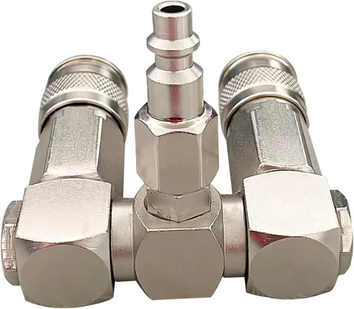 Miniatura 3 de Conector de manguera de aire - Divisor de manguera de aire de 2 vías, accesorios para compresores de aire, conectores giratorios de 360 grados
