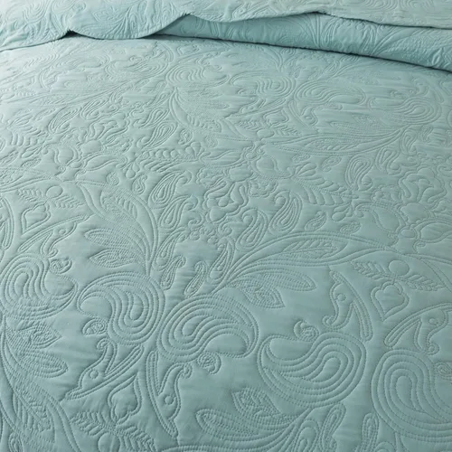 Miniatura 271 de HoneiLife - Juego de colcha de tamaño Queen, juego de ropa de cama de pana bordada de 3 piezas, colcha de lujo, ligera, cálida, para todas las Pana