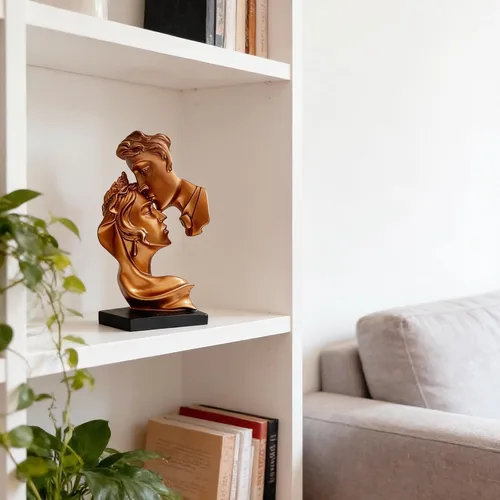 Miniatura 3 de Escultura de beso para parejas, arte abstracto, escultura de pareja, decoración de estatua de resina, estatua romántica utilizada para decoración