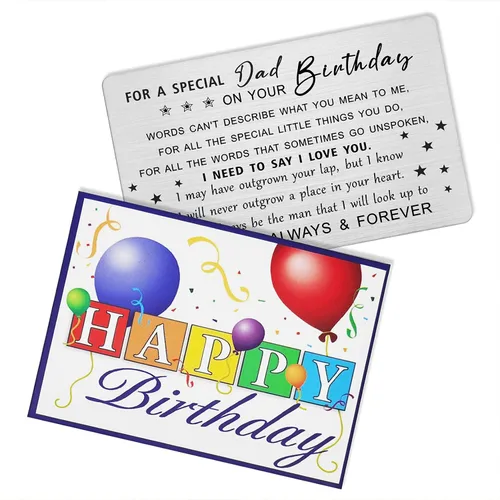 Miniatura 5 de DEGASKEN Tarjeta de feliz cumpleaños para papá, ideas de regalo de cumpleaños para papá, decoraciones de cumpleaños para padre, tarjeta de cartera