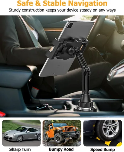 Miniatura 3 de Soporte para tablet con rotación de 360°, soporte universal para tablet con brazo ajustable para dispositivos de 4 a 13 pulgadas, iPad Pro 12.9 Air