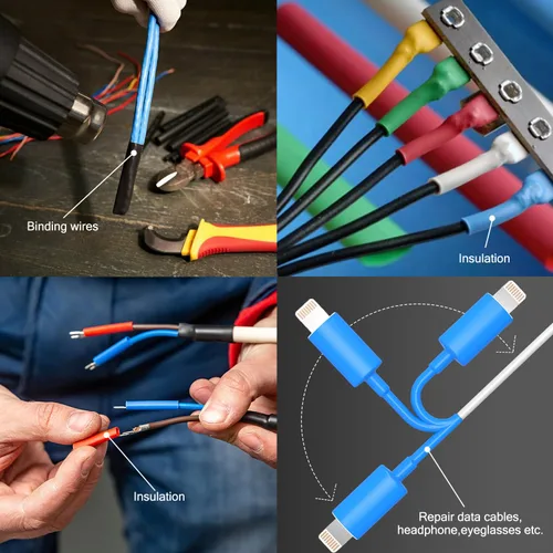 Miniatura 8 de Chanzon Kit surtido de tubos termorretráctiles extralargos de 3.150 in con certificación UL, relación 4:1, grado marino, impermeable, forrado