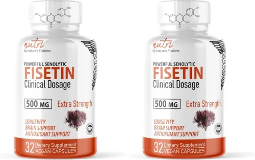 Miniatura 6 de Nutri Fisetin 500mg 32 unidades - Dosis clínica - Suplementos de fisetina - Potente activador senolítico, antioxidante, soporte cardíaco