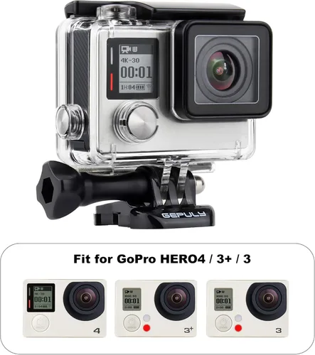 Miniatura 5 de GEPULY Funda impermeable para cámara GoPro Hero 4/3+/3 Black Siver fotografía subacuática – Resistente al agua hasta 131 pies (131.2 ft)