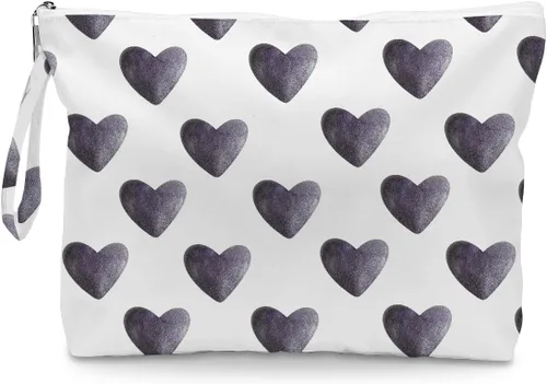Miniatura 9 de Fokongna Bolsa húmeda de corazón de amor, bolsa de maquillaje de viaje, impermeable, gran capacidad para mujeres, niñas, mamá, hermana, amigos