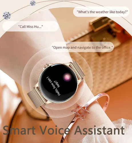 Miniatura 6 de Relojes inteligentes para mujer, rastreadores de actividad de 1.27 pulgadas con llamadas Bluetooth (respuesta y marca), frecuencia cardíaca, sueño