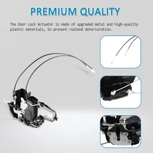 Miniatura 5 de Ensamblaje de actuador de cerradura de puerta del lado del conductor delantero izquierdo compatible con actuador de pestillo de puerta Toyota Tundra
