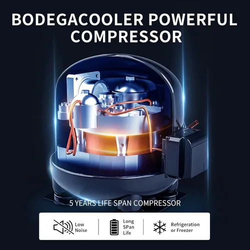 Miniatura 8 de BODEGACOOLER Refrigerador de 12 voltios para automóvil, enfriador eléctrico, congelador portátil con control por aplicación, capacidad de 32 cuartos