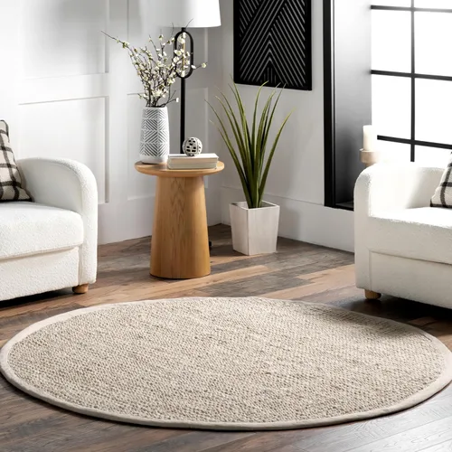 Miniatura 12 de nuLOOM Ashli - Alfombra decorativa de yute sólido tejida a mano, 2 x 3 pies, natural