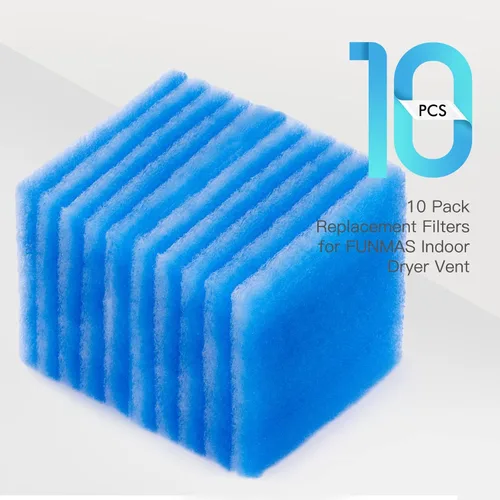 Miniatura 3 de FUNMAS Paquete de 10 filtros de repuesto para ventilación de secadora interior FUNMAS