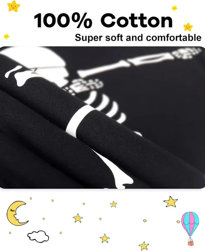 Miniatura 6 de DAUGHTER QUEEN Pijama para niños de 4 piezas, conjunto corto 100% algodón, talla 18 meses - 12 años