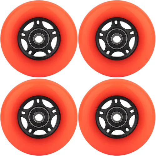 Miniatura 9 de Ruedas de patinaje en línea con rodamientos ABEC-9 y espaciadores flotantes para cuchillas patines de hockey, 85A para interiores y exteriores, 2.43