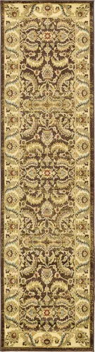 Miniatura 20 de Unique Loom - Colección Voyage - Alfombra redonda tradicional oriental, marrón, Polipropileno, Marrón/Azul Claro