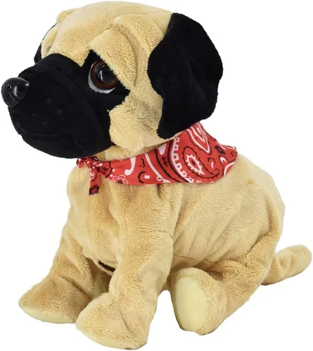 Miniatura 5 de WEofferwhatYOUwant Pug Daddy - Juguete interactivo de peluche robot para perros pequeños - Activado por tacto y sonido, 8 trucos realistas - Ladrar