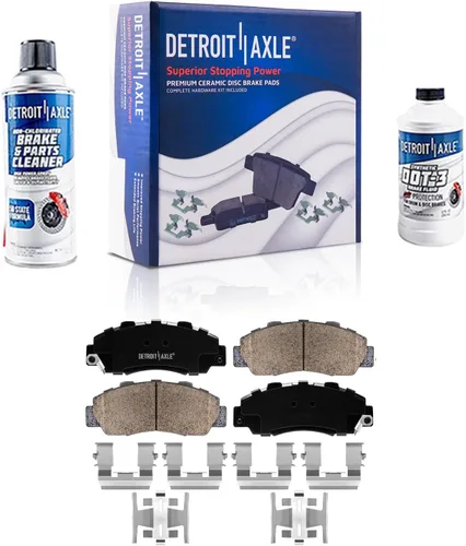 Miniatura 12 de Detroit Axle - Pinza de freno de disco del lado del conductor trasero de repuesto de pastillas de freno de cerámica para Lexus HS250h 2010 2011 2012