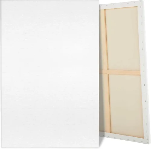 Miniatura 8 de Lienzos estirados negros y blancos para pintar, paquete múltiple de 3 unidades de 11 x 14 pulgadas, 8 x 10 pulgadas, 5 x 7 pulgadas, lienzo