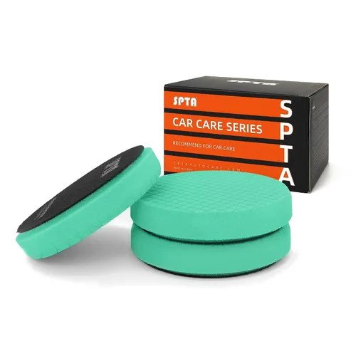 Miniatura 14 de SPTA - Almohadilla verde de corte grueso de 3.5 pulgadas para placa de respaldo de 3 pulgadas (80 mm), esponja de pulido ideal para pulir