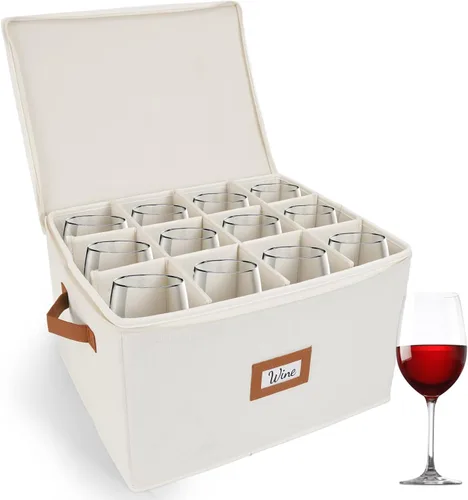 Miniatura 46 de HOMELUX THEORY 8 piezas de contenedores de almacenamiento de porcelana de carcasa dura, almacenamiento de tazas, copas de vino, utensilios
