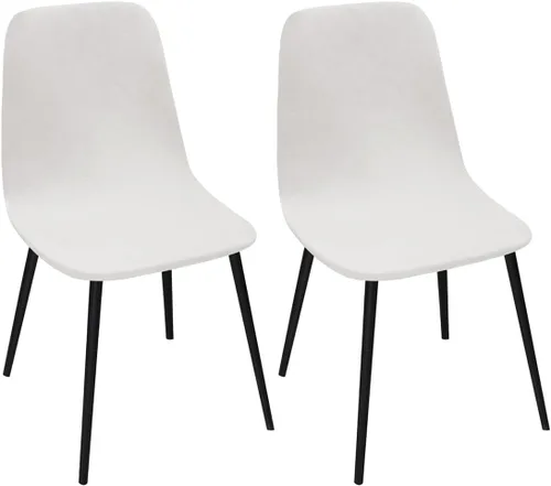 Miniatura 13 de Paquete de 2 fundas de terciopelo para sillas de comedor, lavables, extraíbles, de mediados de siglo, modernas, curvas, sin brazos, para decoración