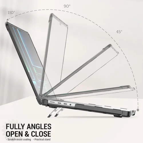 Miniatura 3 de SEYMAC stock Funda para MacBook Pro de 14 pulgadas, Protección Absorbente de Impactos con Soporte Plegable y Funda con Alfombrilla para Ratón