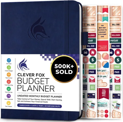 Miniatura 32 de Clever Fox Planificador de presupuesto de bolsillo, mini cuaderno de seguimiento de gastos. Organizador de presupuestos mensual, cuaderno