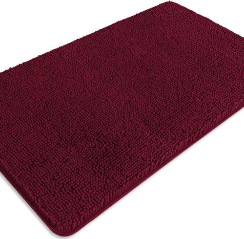 Miniatura 383 de Alfombra de baño pequeña de 12 x 18 pulgadas, lavable y absorbente, antideslizante, alfombra de baño de felpilla gruesa y suave para baño, ducha
