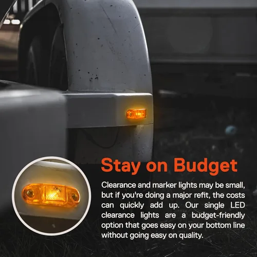 Miniatura 3 de TRUE MODS - Kit de 2 luces marcadoras LED ámbar de 2.5 pulgadas para remolque [DOT FMVSS 108] [SAE P2] [Montaje en superficie] [Impermeable IP67]