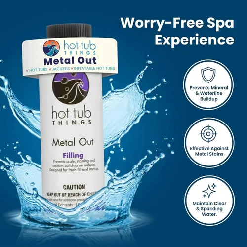 Miniatura 2 de Hot Tub Things Control de metal, manchas y incrustaciones, elimina los iones de hierro y cobre y calcio del agua del spa y la bañera de hidromasaje
