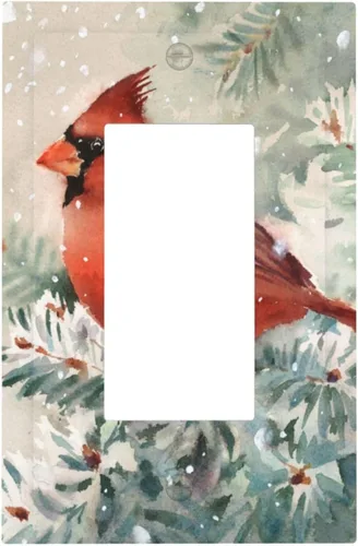 Miniatura 47 de Placa de receptáculo para interruptor basculante de una sola banda, 1 banda Decora GFCI Starry Night Painting Placa decorativa de pared