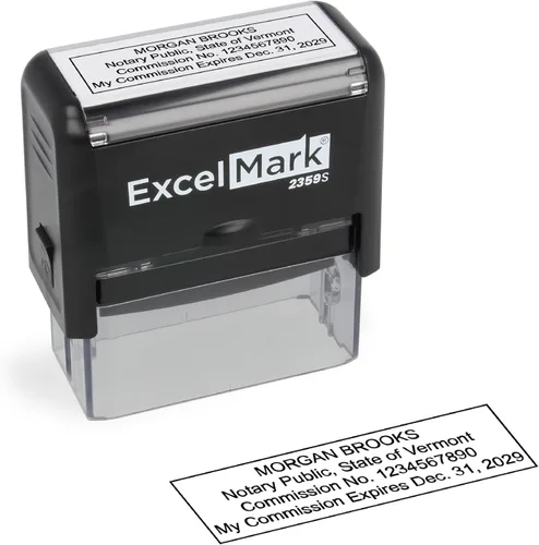 Miniatura 61 de ExcelMark Sello Notarial para los 50 Estados - Sello Oficial del Estado - Texas Negro