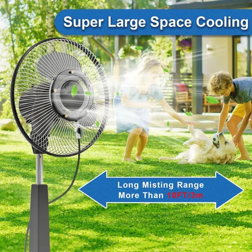 Miniatura 4 de Kit de nebulización de ventilador. Misters de ventilador para refrigeración al aire libre, anillo rociador integrado para exteriores con válvula