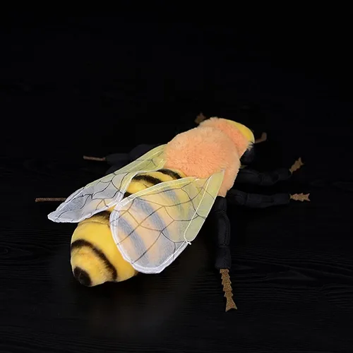 Miniatura 5 de Juguete de peluche grande de abeja - Animales de peluche realistas de abeja de 16 pulgadas, juguetes de abeja con alas grandes realistas, juguete