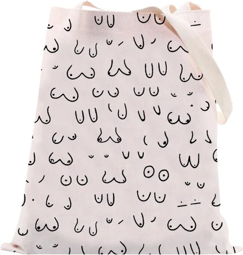 VAMSII Bolsa de maquillaje para pechos, tetas inspiradas en los pechos, regalos para amantes de las tetas para mujeres, regalo de boobie (bolsa de