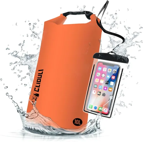 Miniatura 22 de Bolsa seca impermeable, con parte superior enrollable, tortuga marina, coral, estrella de mar, pequeña mochila impermeable de 5L/10L/20L, bolsas