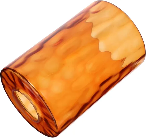 Osaladi Pantalla de cristal pequeña con patrón de piedra de 5.90 x 3.93 x 3.93 pulgadas, pantalla decorativa de repuesto para luces colgantes,