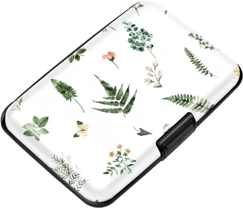 Miniatura 16 de Mini tarjetero para mujeres u hombres, tarjetero delgado con bloqueo RFID, estuche rígido para tarjeta de identificación, tarjetero de viaje, Negro