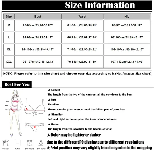 Miniatura 7 de Women's Sexy Slim Fit Bathing Suit Printed Sling Split Bikini Plus Size Swimsuit Casual Swimwear (Two Piece)