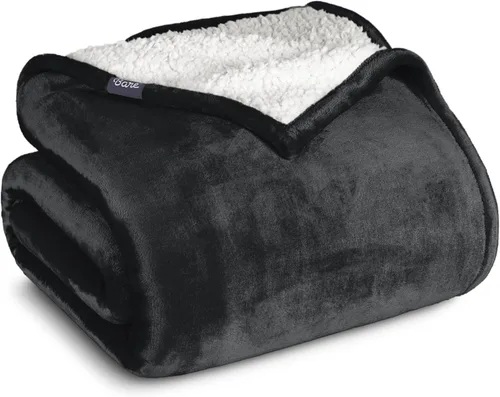 Miniatura 33 de Manta de forro polar de sherpa Bare Home - Tamaño para Lanzar/Viajar - Manta para cama, sofá y sofá cama - Cálida y ligera - Esponjosa y suave