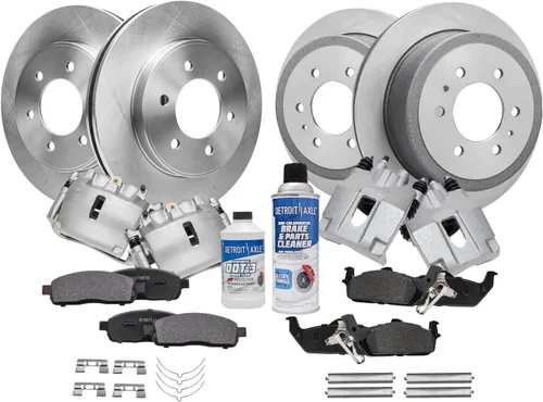 Miniatura 61 de Detroit Axle - Rotores de freno para Jeep Compass 2015-2022 Renegade 2016-2022 Fiat 500X 2016-2022, 2018, 2019, 2020, 2021. Reemplazo de rotores
