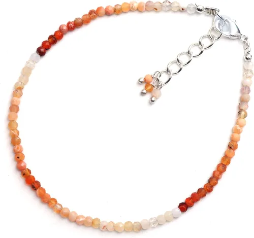 Miniatura 36 de Gempires - Pulseras de cuentas de piedras preciosas hechas a mano, ligeras, de cristal, para uso diario, hipoalergénicas, de 8 pulgadas, chapadas