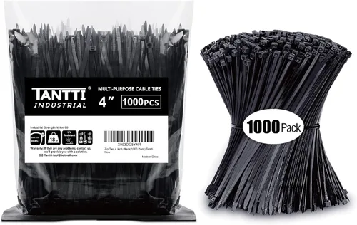 Miniatura 7 de Bridas de 4 pulgadas (paquete de 200), bridas pequeñas con resistencia a la tracción de 18 libras, color negro, por TANTTI Supply