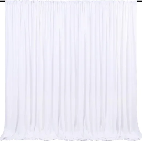 Miniatura 10 de MoKoHouse Cortinas de telón de fondo negro de 10 x 8 pies, cortina negra para telón de fondo de Halloween, tela gruesa y sólida, 2 paneles de 5 x 8