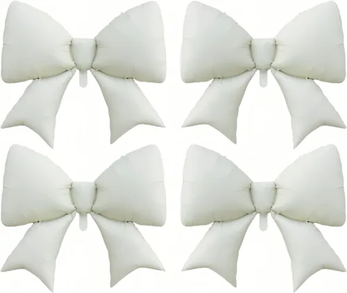 4 globos de lazo blanco gigante de 38 pulgadas/suministros de fiesta de cumpleaños coqueta/elegante boda, baby shower, decoración de fiesta de