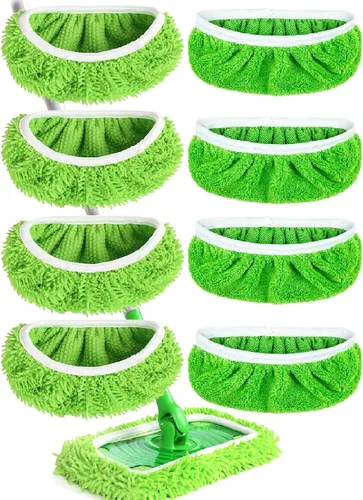 Miniatura 8 de Almohadillas de Microfibra Reutilizables para Trapeador Almohadillas Húmedas Lavables Compatibles con Repuestos de Almohadillas Swiffer Sweeper