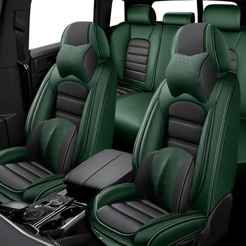 Miniatura 17 de 5 fundas de asiento para Chevy Aveo 2005-2023, fundas de asiento de automóvil de cuero, impermeables, antideslizantes, suaves, cómodas fundas