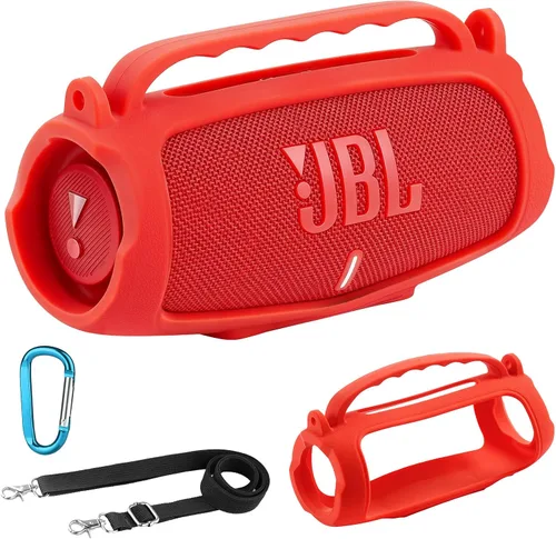 Miniatura 11 de Funda de silicona compatible con altavoz Bluetooth portátil impermeable JBL Charge 5 (azul)