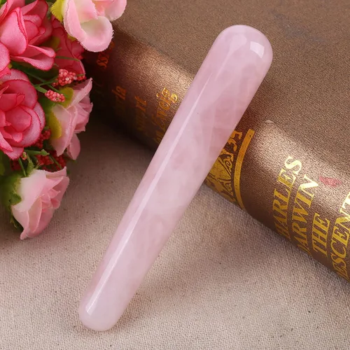 Miniatura 9 de Varita de masaje de piedra, varita de masaje de cristal, 3.93 pulgadas de cuarzo natural, varita de masaje facial, herramienta de masaje de palo