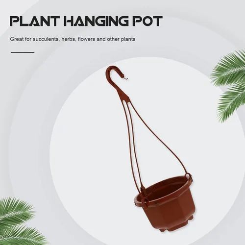 Miniatura 7 de Yardwe Plantas artificiales para decoración al aire libre, 12 macetas colgantes de plástico, macetas de pared para plantas de interior y exterior